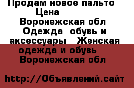 Продам новое пальто › Цена ­ 1 900 - Воронежская обл. Одежда, обувь и аксессуары » Женская одежда и обувь   . Воронежская обл.